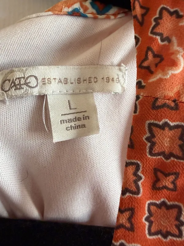 Cato Women's Orange Geometric Scarf Print Halter Maxi Dress HOM1188-G - Image 6