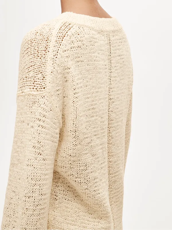 J. Crew Montauk pullover sweater in Antique White Size Small - Image 3