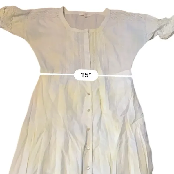 LoveShackFancy Edie Dress Women’s Size Medium Green Blue Tie Dye Midi‎ - Image 11