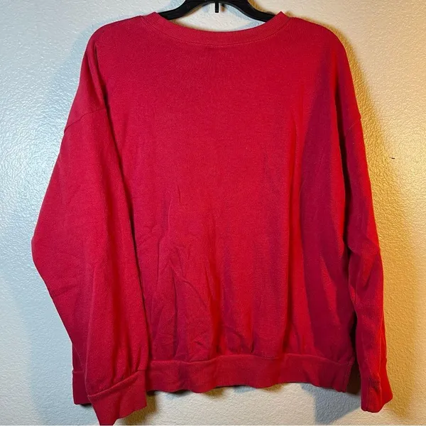 Disney Red Mickey Mouse Sweatshirt SZ:L - Image 5
