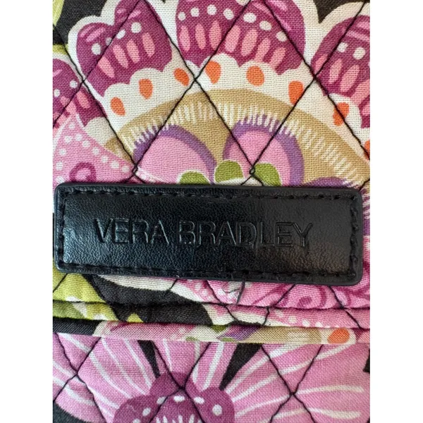 Vera Bradley Pirouette Pink Quilted Backpack Floral Laptop Travel Bag - Image 2