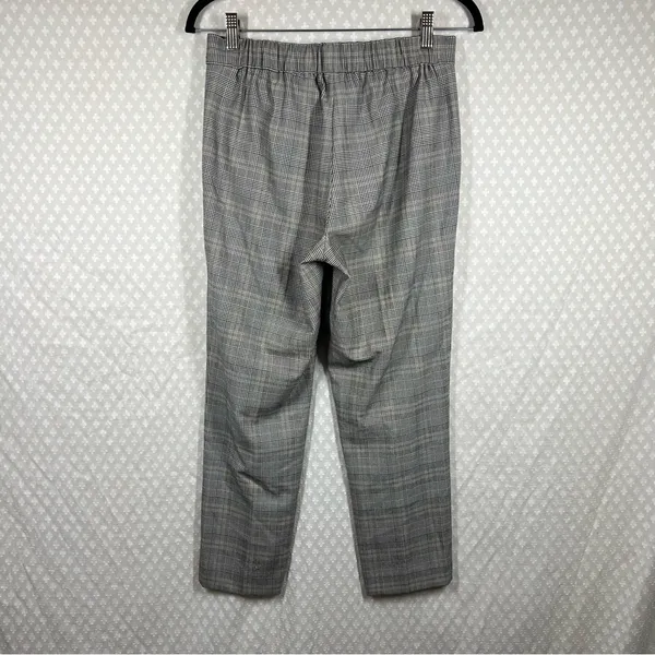 Aritzia Babaton Black‎ Brown Plaid Straight Pull On Pants - Image 5