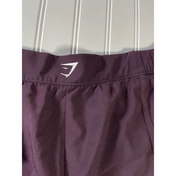 Gymshark Womens Training Shorts Purple Plum Elastic Waist Pockets Size L - Image 4