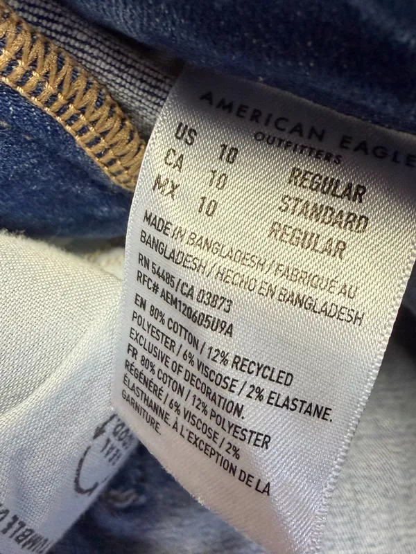 American Eagle Super High Rise Flare Jeans Womens 10 Next Level Stretch Denim - Image 9