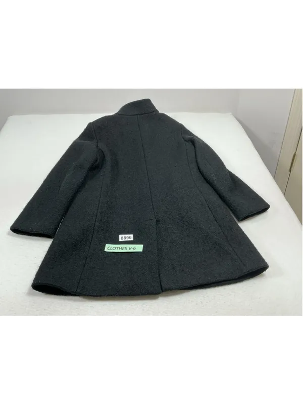 Womans Loft Lined Wool Blend Winter Coat Large Black - Image 2