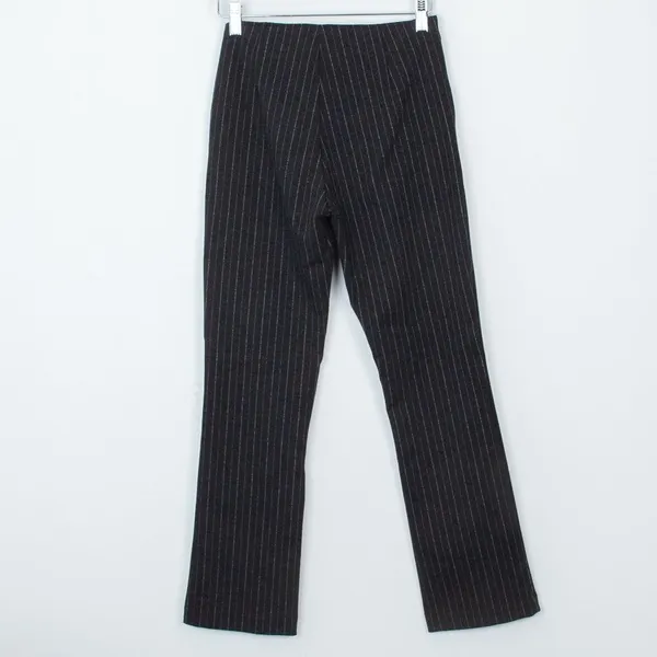 Gap Womens Ponte Crop Flare Pinstripe Pants Size‎ 00 Black Career Professional - Image 5