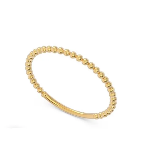 Dainty 14k‎ Gold Plated S925 Bead Ball Ring Jewelry, Size 6 - Image 16
