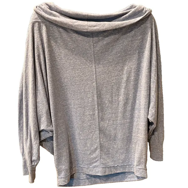 Free People We The Free Blue Cowl Neck Dolman Relaxed Knit Top Medium - Image 4