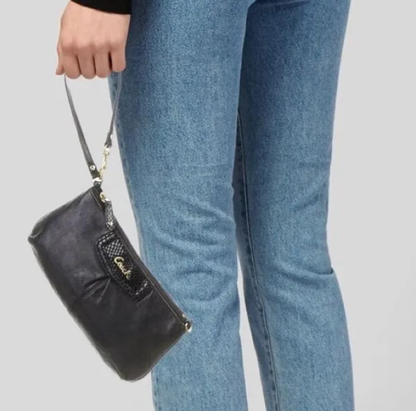COACH 1941 Black Leather Wristlet Mini Bag - Image 2