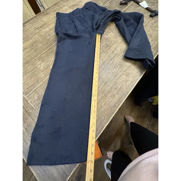 Veronica Beard navy blue wide-leg jacquard trousers Size 4 - Image 10