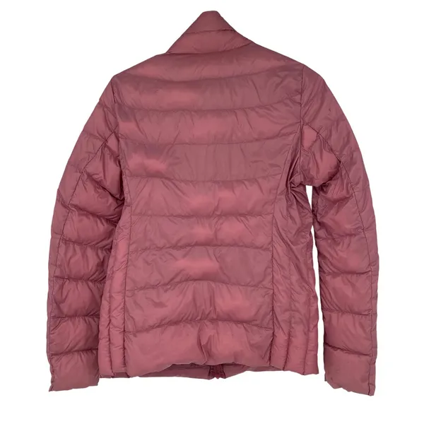 UNIQLO‎ Women Puffer Jacket Pink Lightweight Down Filled Full Zip Hooded Size M - Image 2