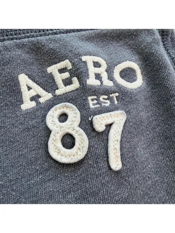 Aeropostale Aero 87 Gray Jogger Sweatpants Womens XS Fleece Drawstring Lounge - Image 6