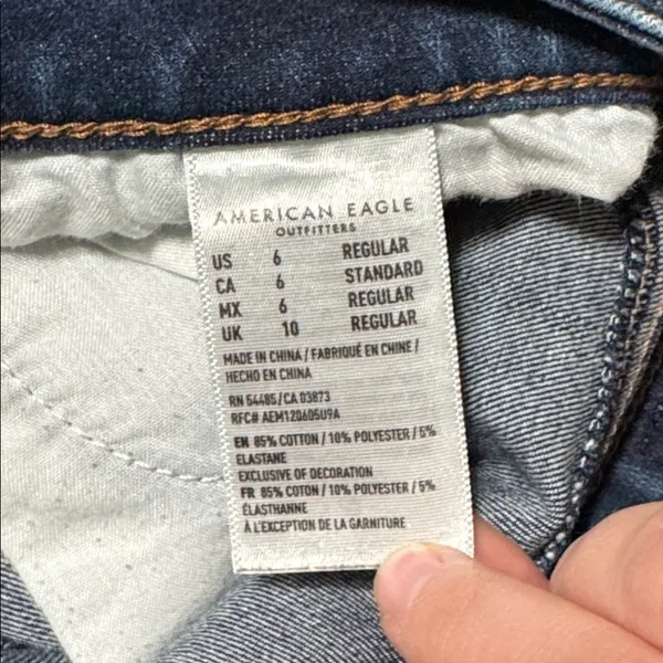American Eagle 360NE(X)T Level Stretch Hi-Rise Jegging Jeans Distressed size 6 - Image 15