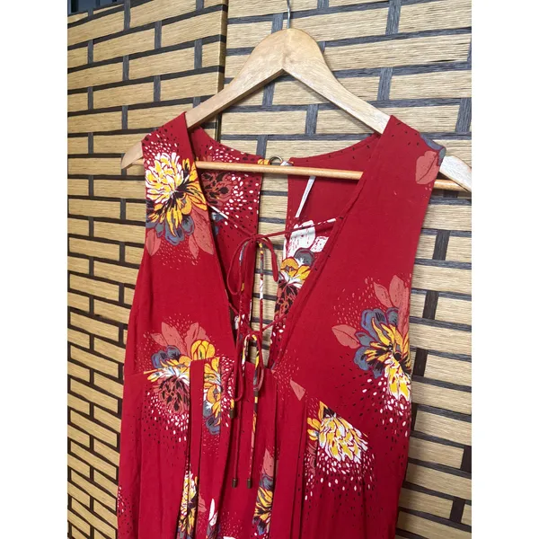 Free‎ People Lovely Day Red Tunic Dress Size Small - Image 7