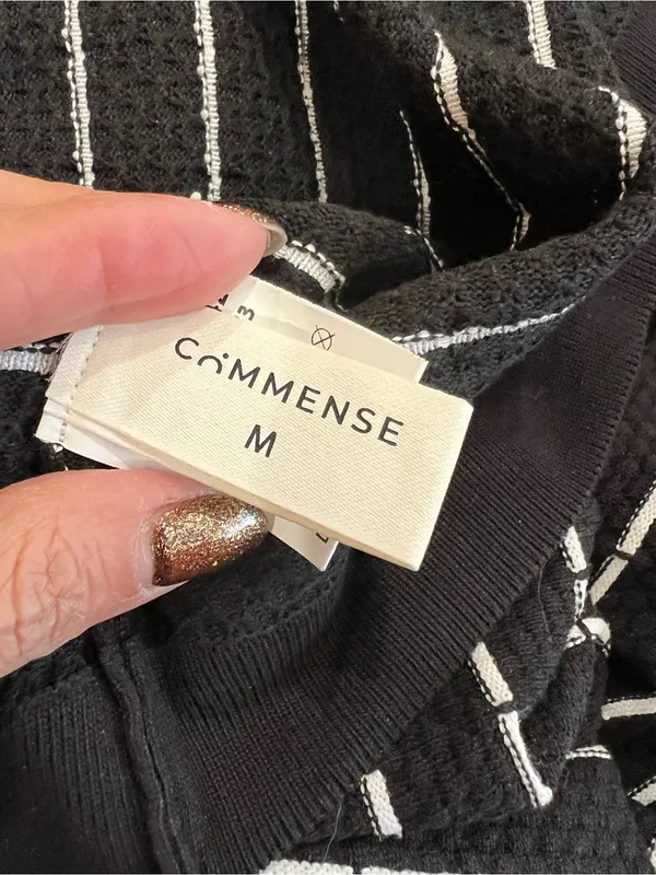Commense Striped Metal Button Long Sweater Dress Medium Sold Out online - Image 11