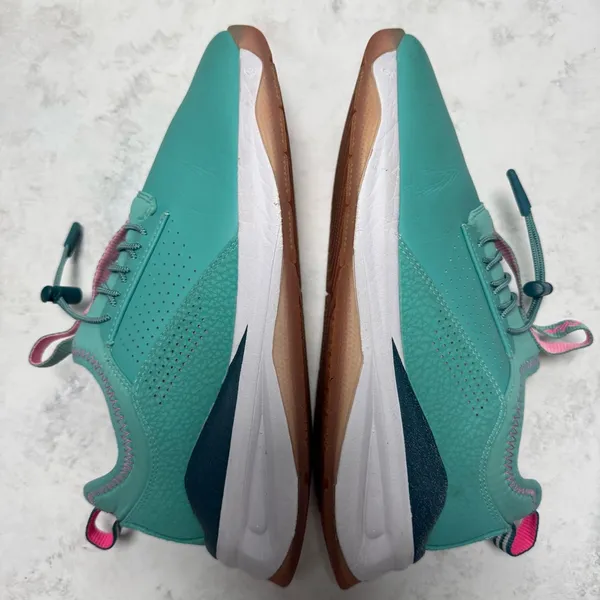 Women's Clove Pacific Palm Sneakers Nurse Healthcare Shoes 8.5 Teal and Pink - Image 3