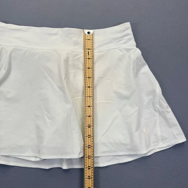 Lululemon Pace Rival Skirt Tall White Tennis Running Skort Size‎ 8 LW8AJGS - Image 5