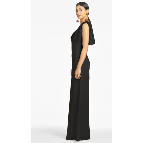 NWOT Sachin & Babi Chelsea One Shoulder Bow Gown in Black sz 2 - Image 2