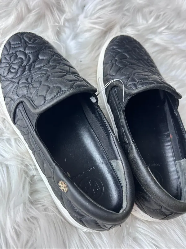Tory Burch Quilted Slip-On Shoes size 7.5 women’s sneakers comfy black white - Image 7