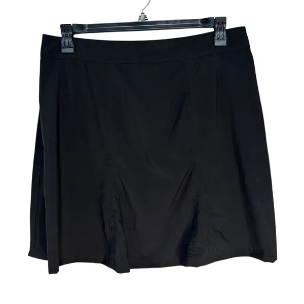 Paia Hawaii Black Swim Rip‎ Skirt Swim Cover Mini Pleated Athletic Skirt Large - Image 8