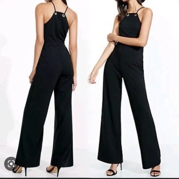 Express black business casual wide leg Jumpsuit - Image 4