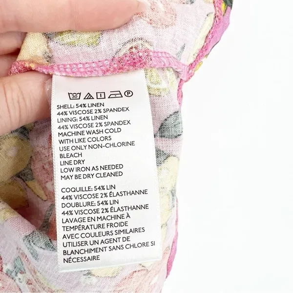 Urban Outfitters Colette Fruity Linen Blend Mini Dress M Pink - Image 6