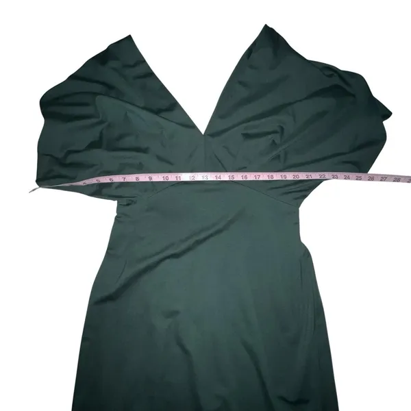NWT Banana Republic Soraya Butterfly Sleeve Midi Dress Hunter Green Size 8 Vneck - Image 7