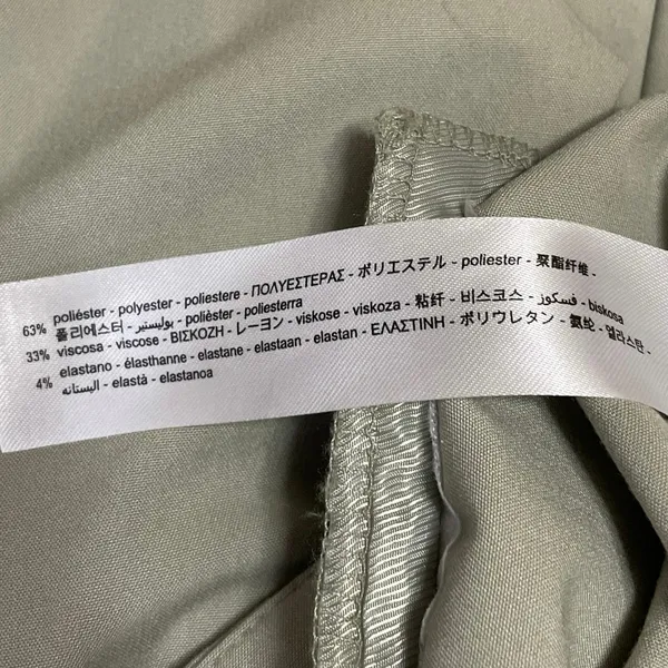 Zara Women's Green High Rise Barrel Cuffed Casual Baggy Trousers Pants Size M - Image 5