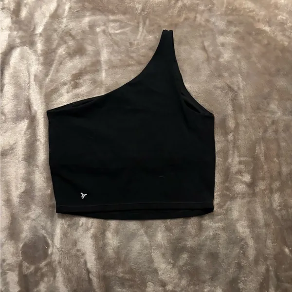 Old Navy Crop Top Women’s Size M Black One-Shoulder Crop Top - Image 3