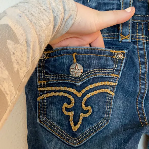 Dark Wash Rock Revival Calli Jeans - Image 3