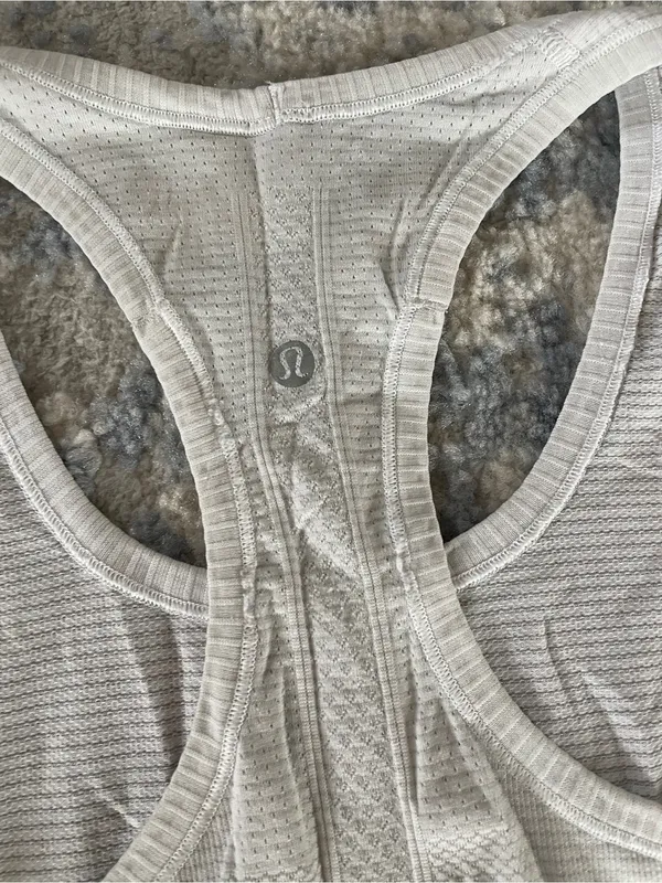 Women’s Lululemon Seamless Racerback Tank Top - White - Image 3