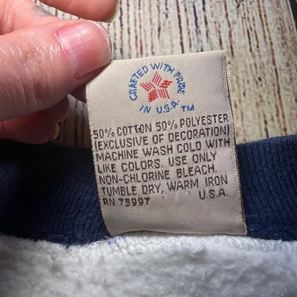VTG 90s Folk Art Applique Sweatshirt‎ XL Embroidered Snowman Made USA Christmas - Image 9