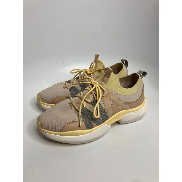 Nurture Boulder Sneakers Womens 9 Tan Yellow Excellent Mixed Media Low Top - Image 4