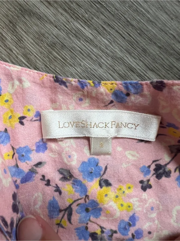 Love Shack Fancy Angie floral Midi Dress size 8 - Image 12