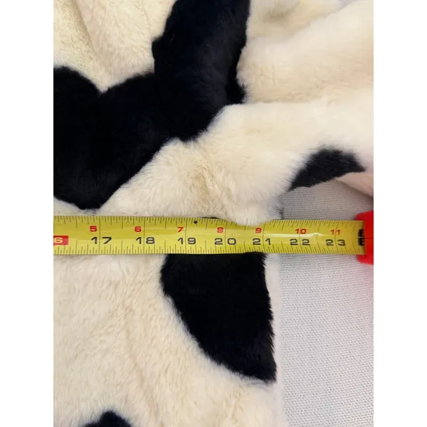 Stoosh by 21 International black & white heart faux fur long coat NWT size M - Image 6