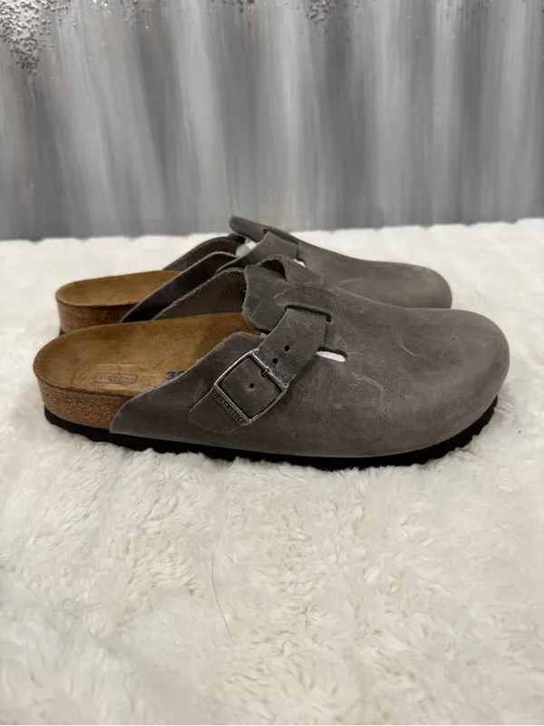Birkenstock Boston Oiled Leather Clog iron - Image 3