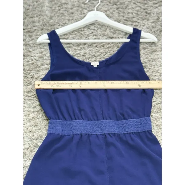 Wilfred Aritzia Women’s Navy Blue Mini Dress Smocked Waist Scoop Neck Size S - Image 11