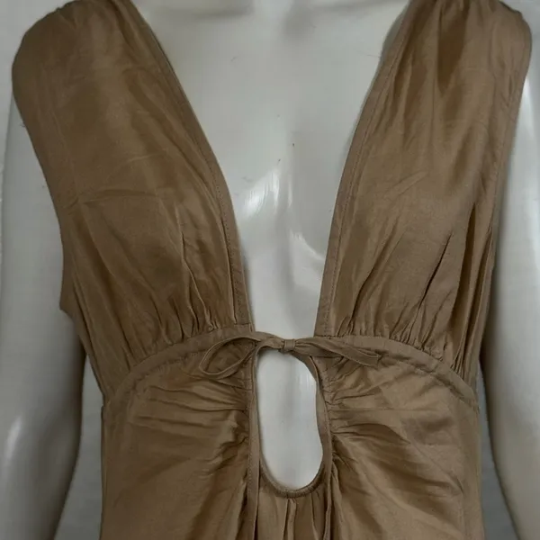 RIOT SWIM Calli Ruched Front Tie Maci Dress Size Medium. J-15 - Image 7