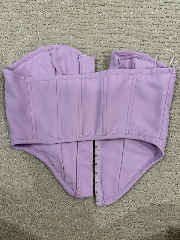 Hello Molly Craving Us Corset Top in Lilac Size 8 (L) - Image 3