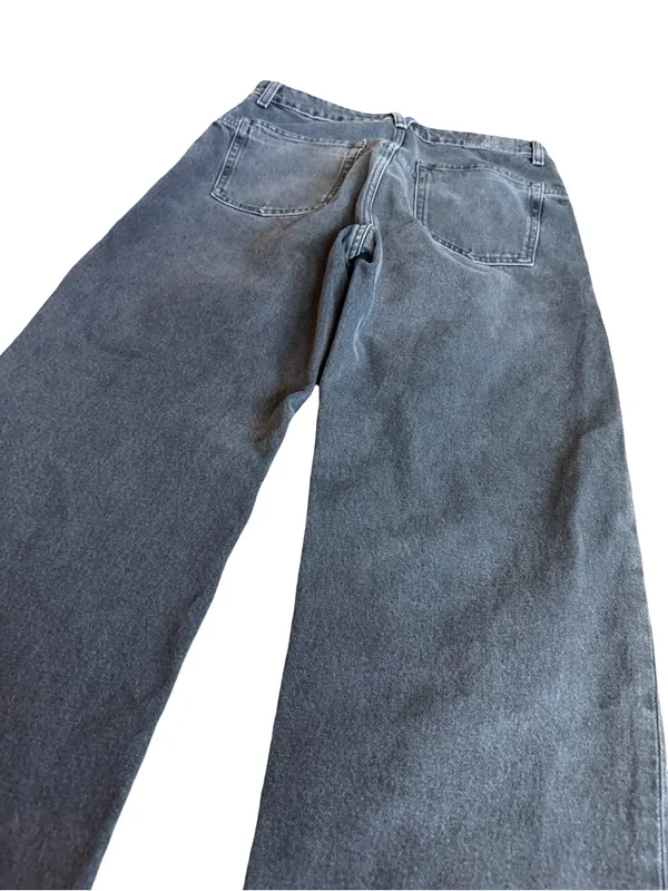 We The Free Washed Black Wide Leg Dropped Boyfriend Jeans Denim Size 28 Women's - Image 13
