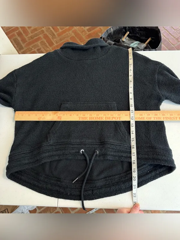 Sweaty Betty‎ Black Restful Bouclé Funnel Neck Sweatshirt UK Large Size 10 - Image 4