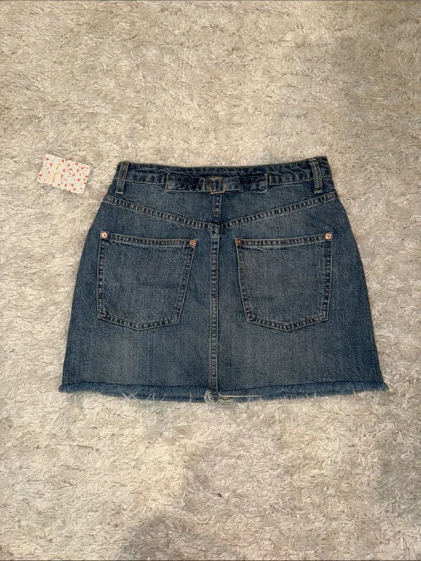 NWT Free People Denim Mini Skirt - Image 6