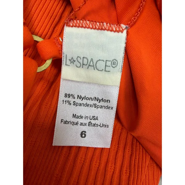 LSPACE Gianna One-Piece Swimsuit In Poppy Orange Size 6 - Image 4