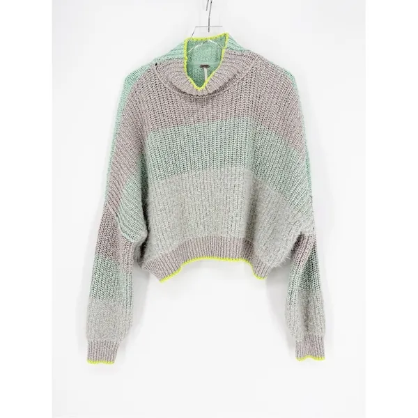 Free People Sunbrite Mock Neck Sweater Women's XL Cozy‎ Knit Pullover - Image 2