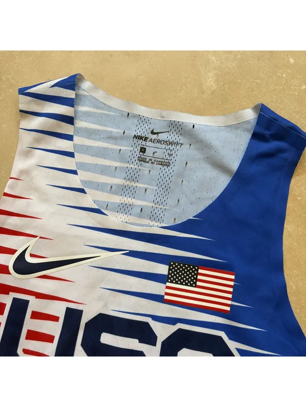 Nike AeroSwift Team USA Running Singlet Tank Top Shirt CV0414-657 Women's Small - Image 8