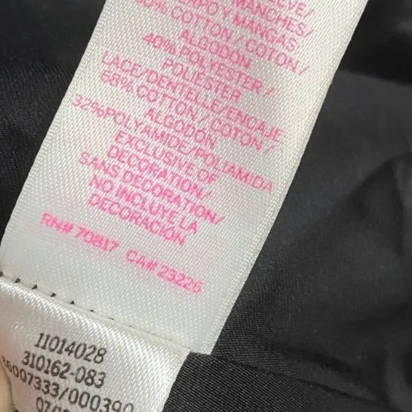 Victorias Secret PINK Womens Lace Bomber Jacket M Blue‎ & Black - Image 7