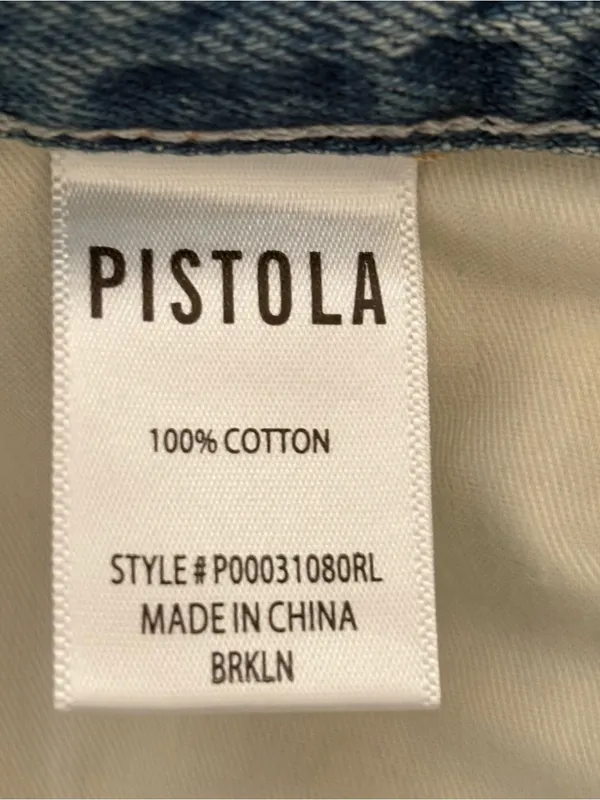 Pistola Alice Brooklyn High Rise Denim Midi Skirt 26 Raw Hem Slit 90s Western - Image 10