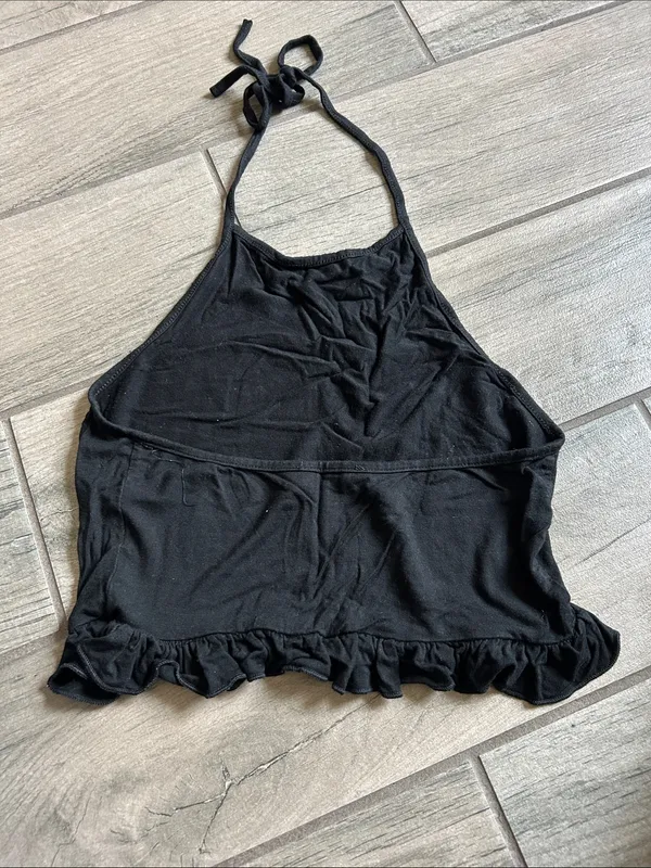 Black Halter Ruffle - Image 2