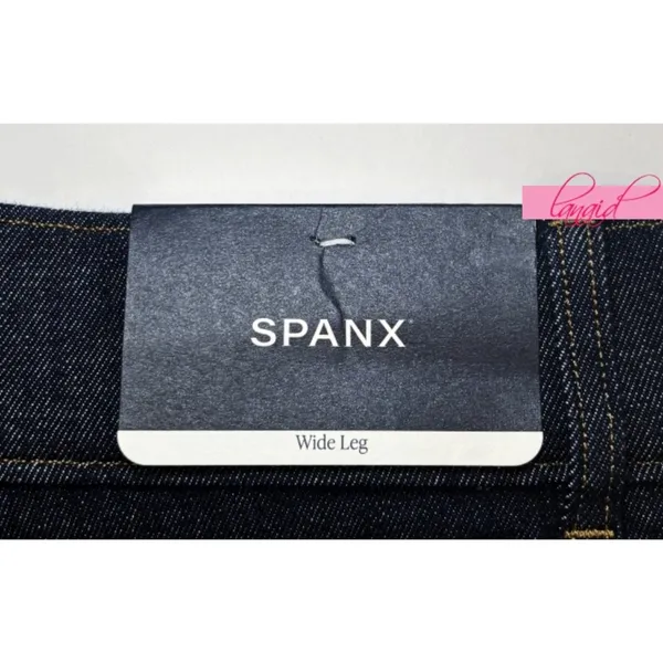 Spanx Shape Every Wear Wide Leg Jeans Raw Indigo High-Rise Waist Shapewear Denim - Image 9
