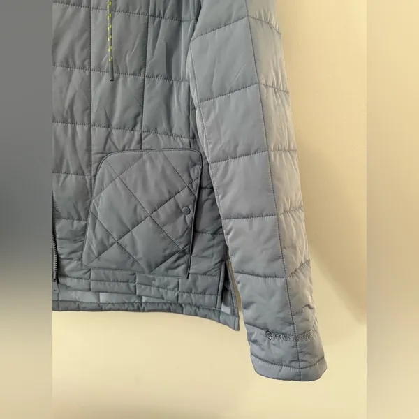 Free Country Puffer Coat Jacket Hood Light Blue Lightweight Size S M Comfy - Image 5